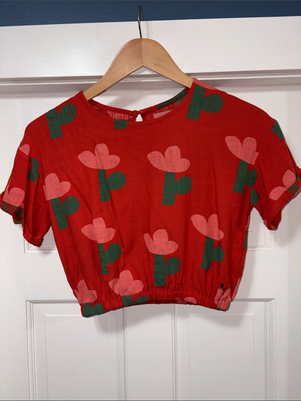 Bobo Choses Red Floral Print Top